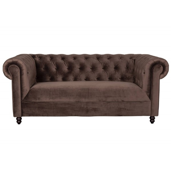 Canapé Velours Chester Dutchbone Sofa Fauteuil Rétro 3 dedans Canape Velour Marron Canapé Velours Chester Dutchbone Sofa Fauteuil Rétro 3 dedans Canape Velour Marron