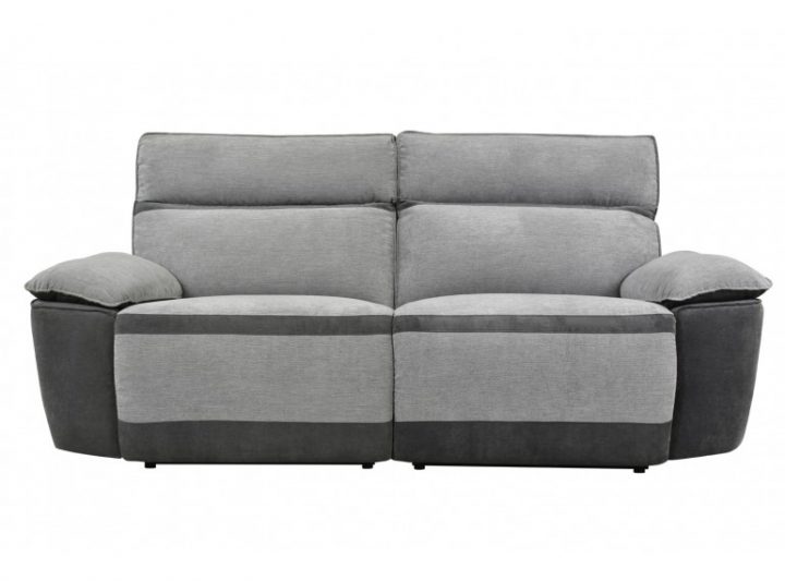 Canapé Xl Relax Électrique 2 Places Gris – Riminni concernant Belhome Canapé