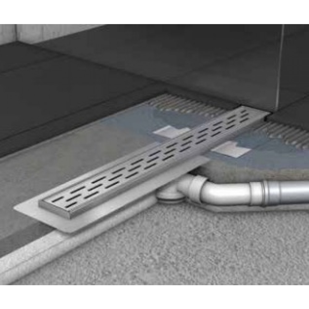 Caniveau De Douche Inox Avec Bavette D'étanchéité - Showerdrain Eko Aco  Passavant tout Caniveau Pour Douche Italienne