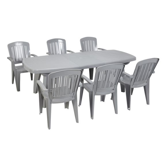 Carrefour – Capri – Table Rectangulaire Extensible – Gris tout Fauteuil Jardin Carrefour Carrefour – Capri – Table Rectangulaire Extensible – Gris tout Fauteuil Jardin Carrefour