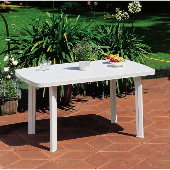 Carrefour - Faro - Table De Jardin Rectangulaire - Blanc encequiconcerne Table De Jardin Carrefour