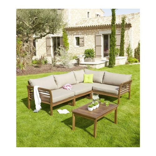 Carrefour – Salon De Jardin D'Angle Hanoi – 2 Fauteuils pour Salon De Jardin Carrefour