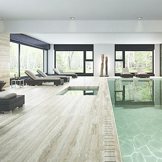 Carrelage En Grès Cérame Aspect Marbre De Grand Format serapportantà Carrelage Grand Format 3M