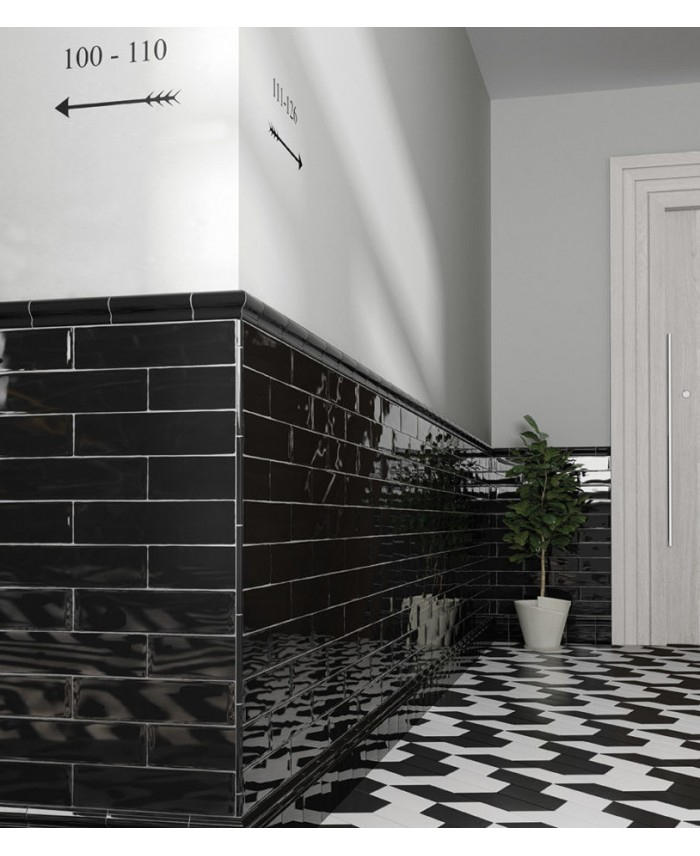 Carrelage Equimasia Noir Brillant 7.5X30Cm destiné Carrelage Noir Brillant Carrelage Equimasia Noir Brillant 7.5X30Cm destiné Carrelage Noir Brillant