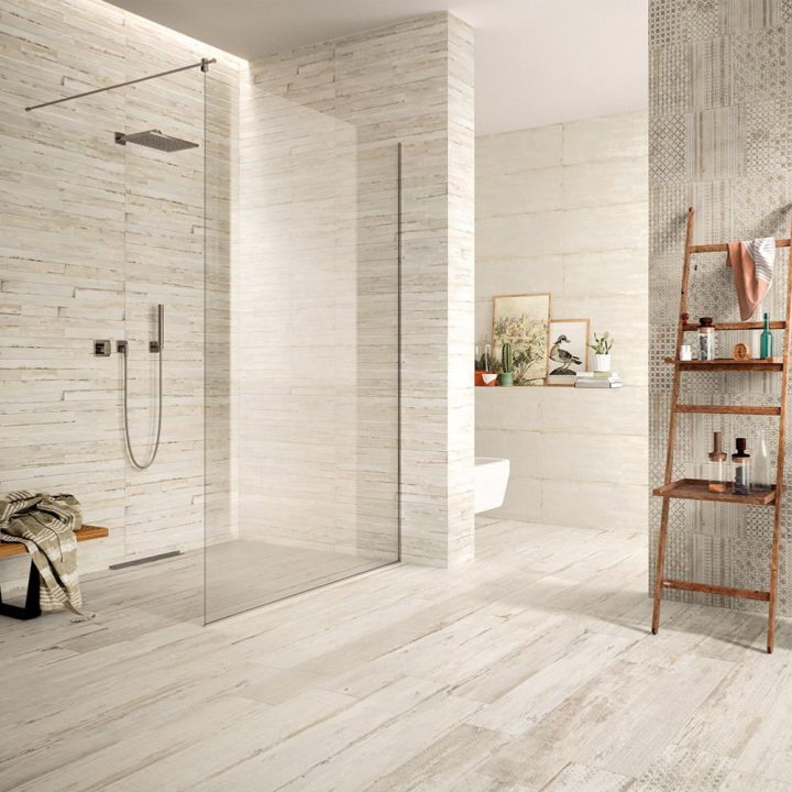 Carrelage Faïence Décoration Salle De Bain 32X80,5 Elan Line Naturel,  Collection Flair Naxos avec Carelage Salle De Bain