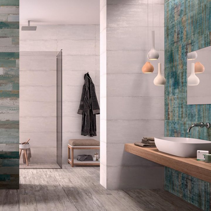 Carrelage Faïence Salle De Bain 32X80,5 Cement Naturel, Collection Flair  Naxos tout Carelage Salle De Bain