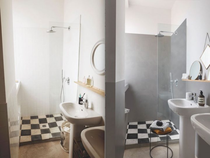 Carrelage Mural : Comment Le Recouvrir Avec Un Effet Béton dedans Peindre Carrelage Salle De Bain Avant Apres
