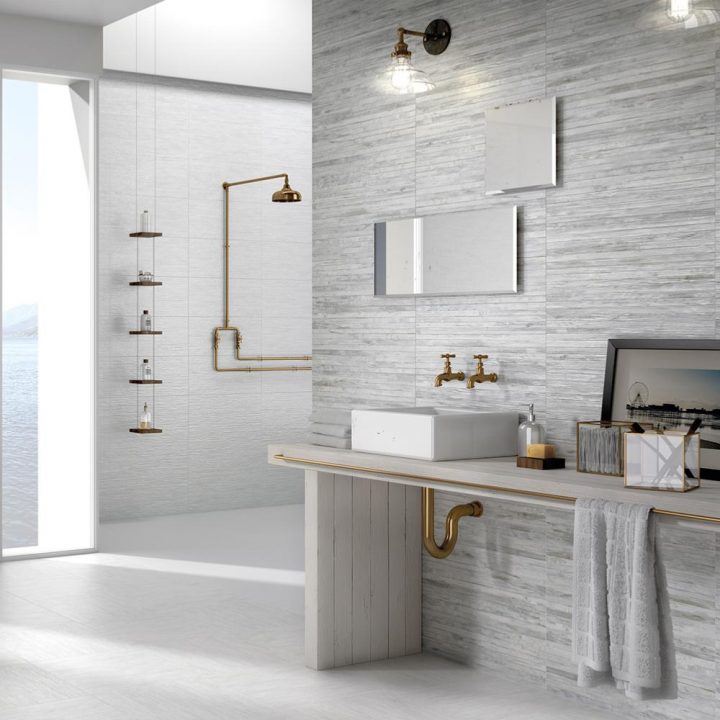 Carrelage Mural Faïence Décor Salle De Bain 26X60,5 Line Yucca, Collection Fiber De Naxos tout Salle De Bain Carrelée Carrelage Mural Faïence Décor Salle De Bain 26X60,5 Line Yucca, Collection Fiber De Naxos tout Salle De Bain Carrelée