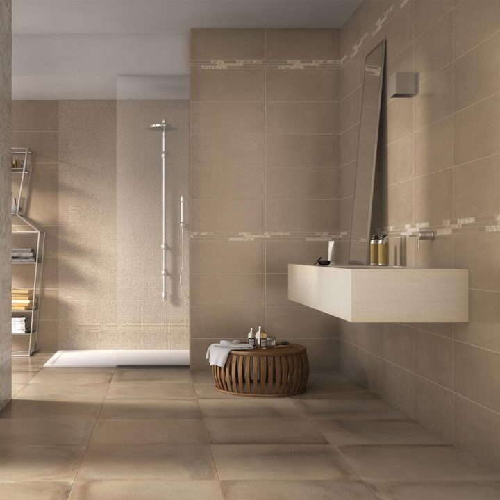 Carrelage Mural Faïence Salle De Bain 26X60,5 Rust, Collection Argille De  Naxos serapportantà Carelage Salle De Bain