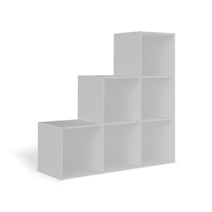Casier De Rangement Escalier Six Cases – Blanc | Idkid's serapportantà Meuble Multicase