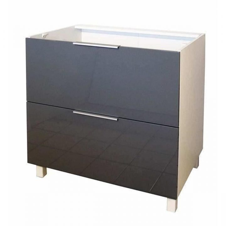 Casserolier 80Cm 2 Tiroirs serapportantà Meuble Bas A Tiroir