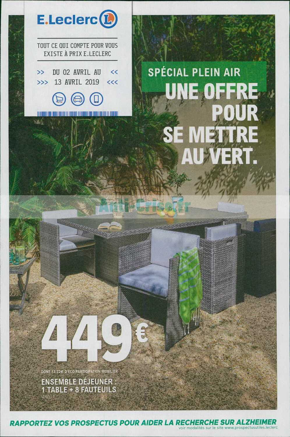 Catalogue Leclerc Du 02 Au 13 Avril 2019 (Jardin encequiconcerne Salon De Jardin Pas Cher Leclerc