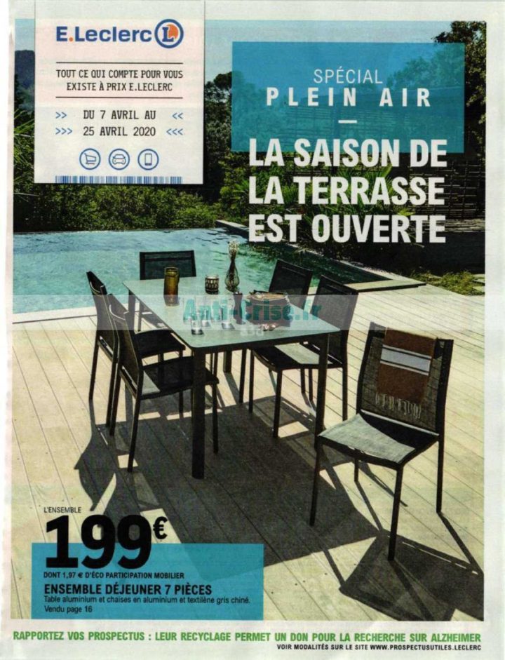 Catalogue Leclerc Du 07 Au 25 Avril 2020 (Plein Air tout Salon De Jardin Pas Cher Leclerc