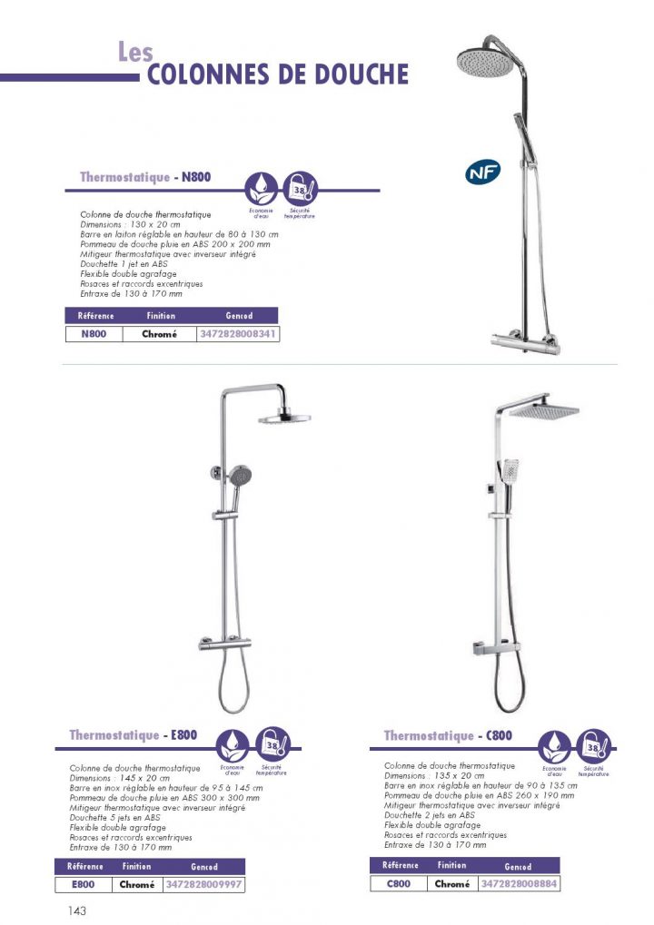 Catalogue Oze 2015 Bd Mufraggi Materiaux Copie By Genese – Issuu intérieur Hauteur Colonne De Douche