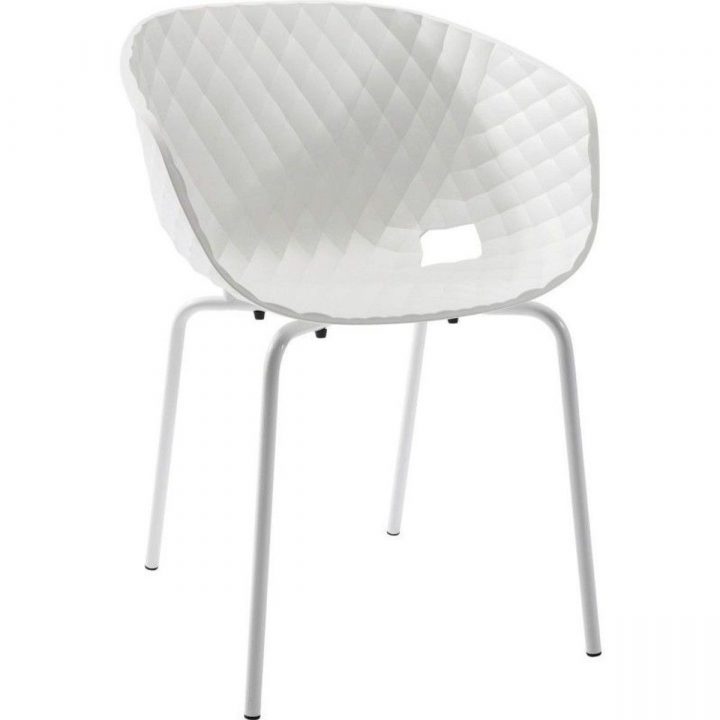 Chaise Avec Accoudoirs Radar Bubble Blanche Kare Design avec Fauteuil Salle À Manger Accoudoirs
