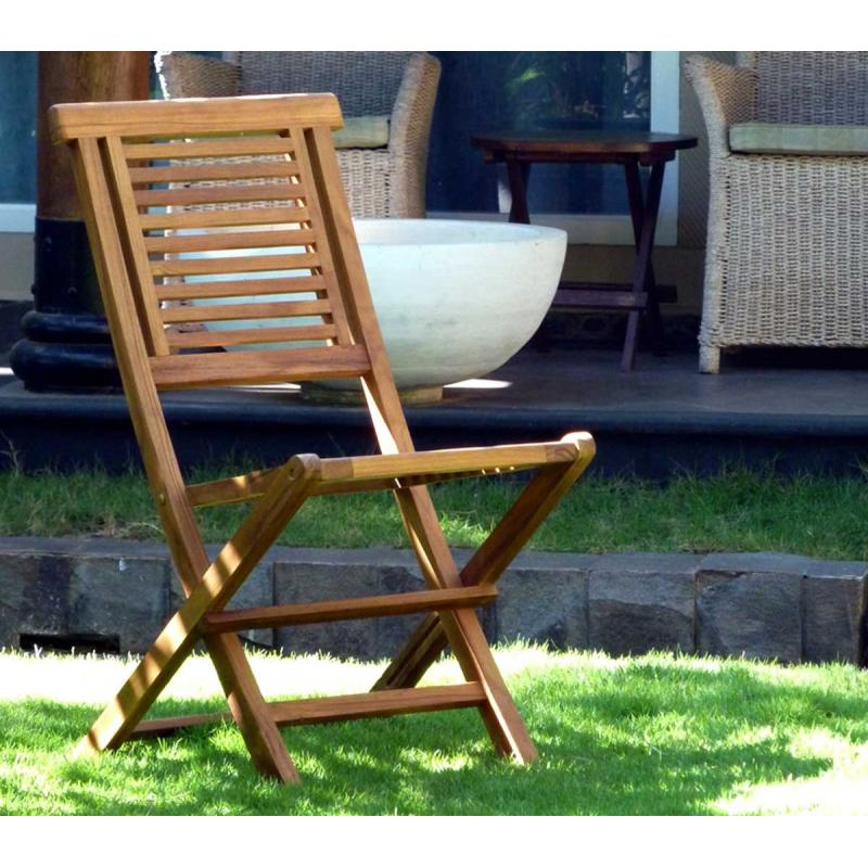 Chaise De Jardin En Teck Huilé  Garuda  Chaise Pliante concernant