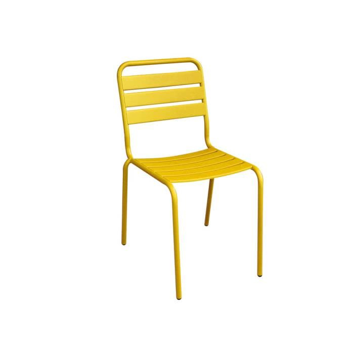 Chaise De Jardin (Lot De 2) Empilables En Acier Hendaia encequiconcerne Chaise De Jardin Hesperide