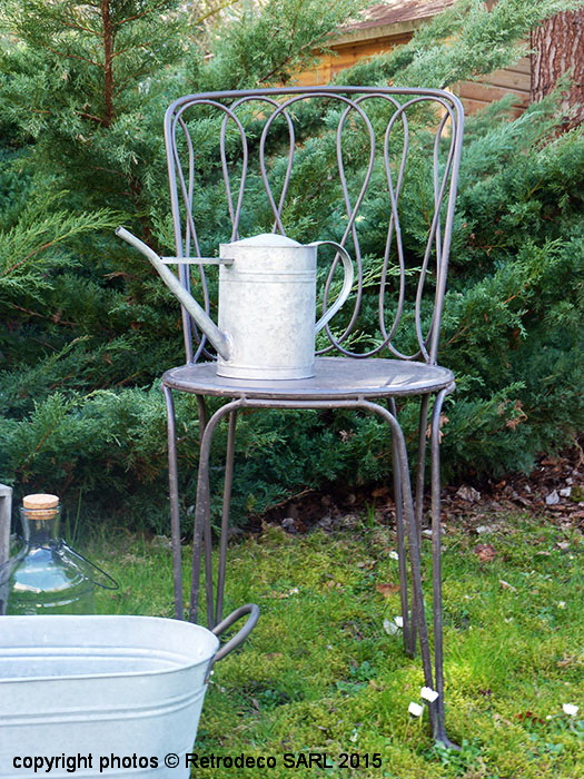 Chaise De Jardin Métal Dossier En Huit, Déco Brocante destiné Deco Metal Jardin Chaise De Jardin Métal Dossier En Huit, Déco Brocante destiné Deco Metal Jardin