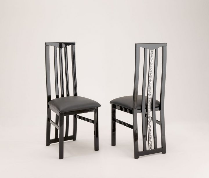 Chaise De Salle À Manger Design Noire (Lot De 2) Melvine tout Chaise Salle À Manger Design Italien