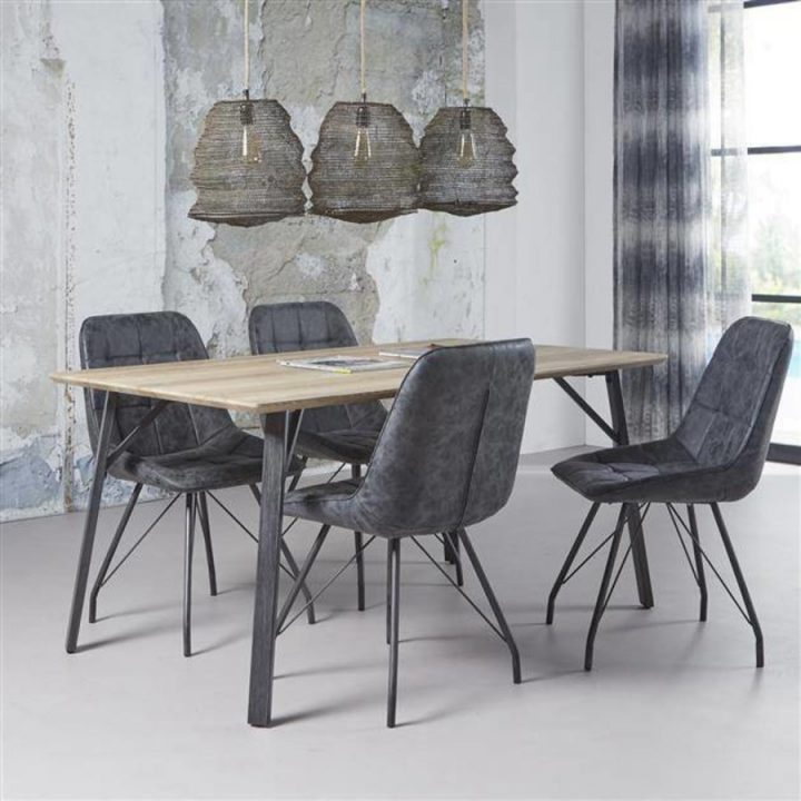 Chaise De Salle À Manger Rique Noir à Soldes Chaises Salle A Manger