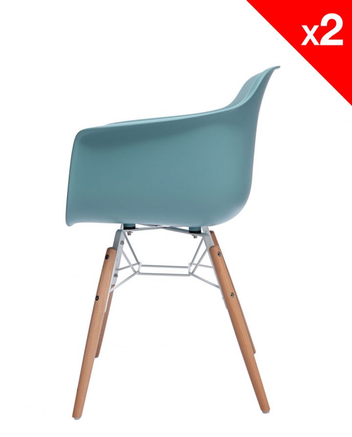 Chaise Design Avec Accoudoirs Kuta+ – Lot De 2 destiné Fauteuil Salle À Manger Accoudoirs