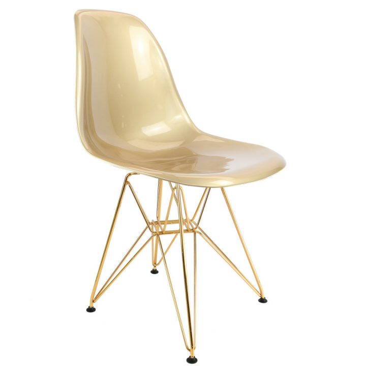 Chaise Design Dorée Dsr Eames Copie concernant Chaises Eames Copie