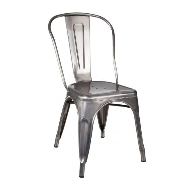 Chaise En Métal Esprit Bistrot, Industriel. Livraison Offerte serapportantà Chaise Industriel