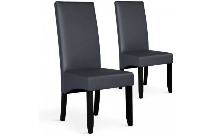 Chaise En Simili Cuir Haut Dossier – Lot De 2 avec Chaise Haut Dossier Salle A Manger Chaise En Simili Cuir Haut Dossier – Lot De 2 avec Chaise Haut Dossier Salle A Manger