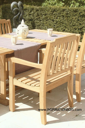 Chaise En Teck, Fauteuil En Teck, Tabouret – Mobilier Haut destiné Chaise Teck Inox Haut De Gamme