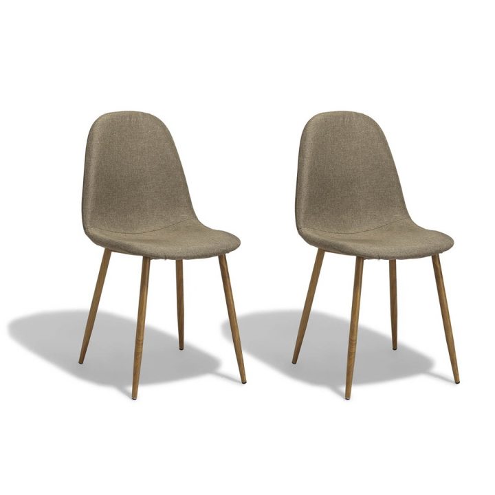 Chaise Gaby Couleur Taupe X 2 tout Soldes Chaises Salle A Manger