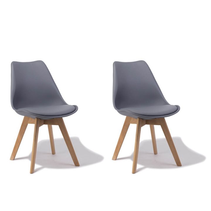 Chaise Kelly Gris Anthracite X 2 – Chaise – Salle À Manger pour Housse De Chaise Gifi Chaise Kelly Gris Anthracite X 2 – Chaise – Salle À Manger pour Housse De Chaise Gifi