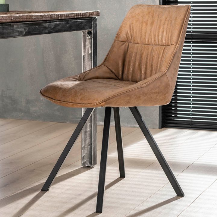 Chaise Moderne Marron Sanchez (Lot De 4) serapportantà Chaise Salle A Manger Pas Cher Lot De 4