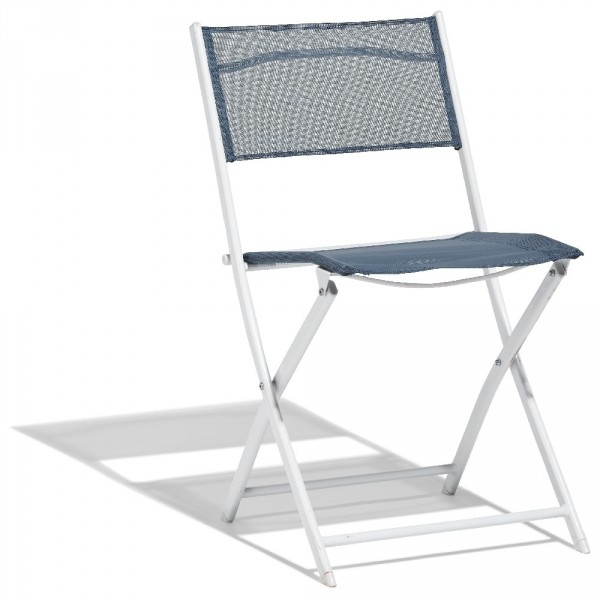 Chaise Gifi : Lot De 2 Chaises De Jardin Pliantes Avec Accoudoirs Metal