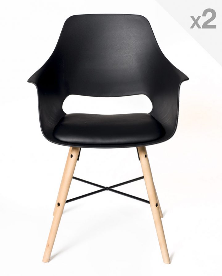 Chaises Design Scandinave Avec Coussin Tao – Lot De 2 à Coussin Pour Chaise De Salle A Manger