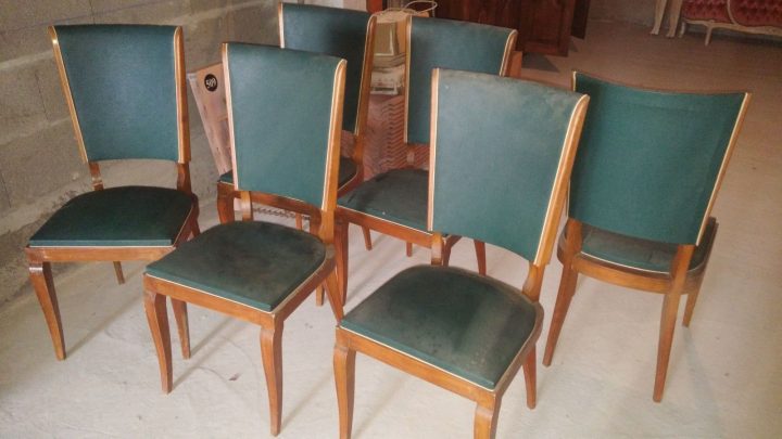 Chaises Vintage En Skaï Et Chrome(Lot De 2) • Eur 80,00 pour Chaise Haut Dossier Salle A Manger Chaises Vintage En Skaï Et Chrome(Lot De 2) • Eur 80,00 pour Chaise Haut Dossier Salle A Manger