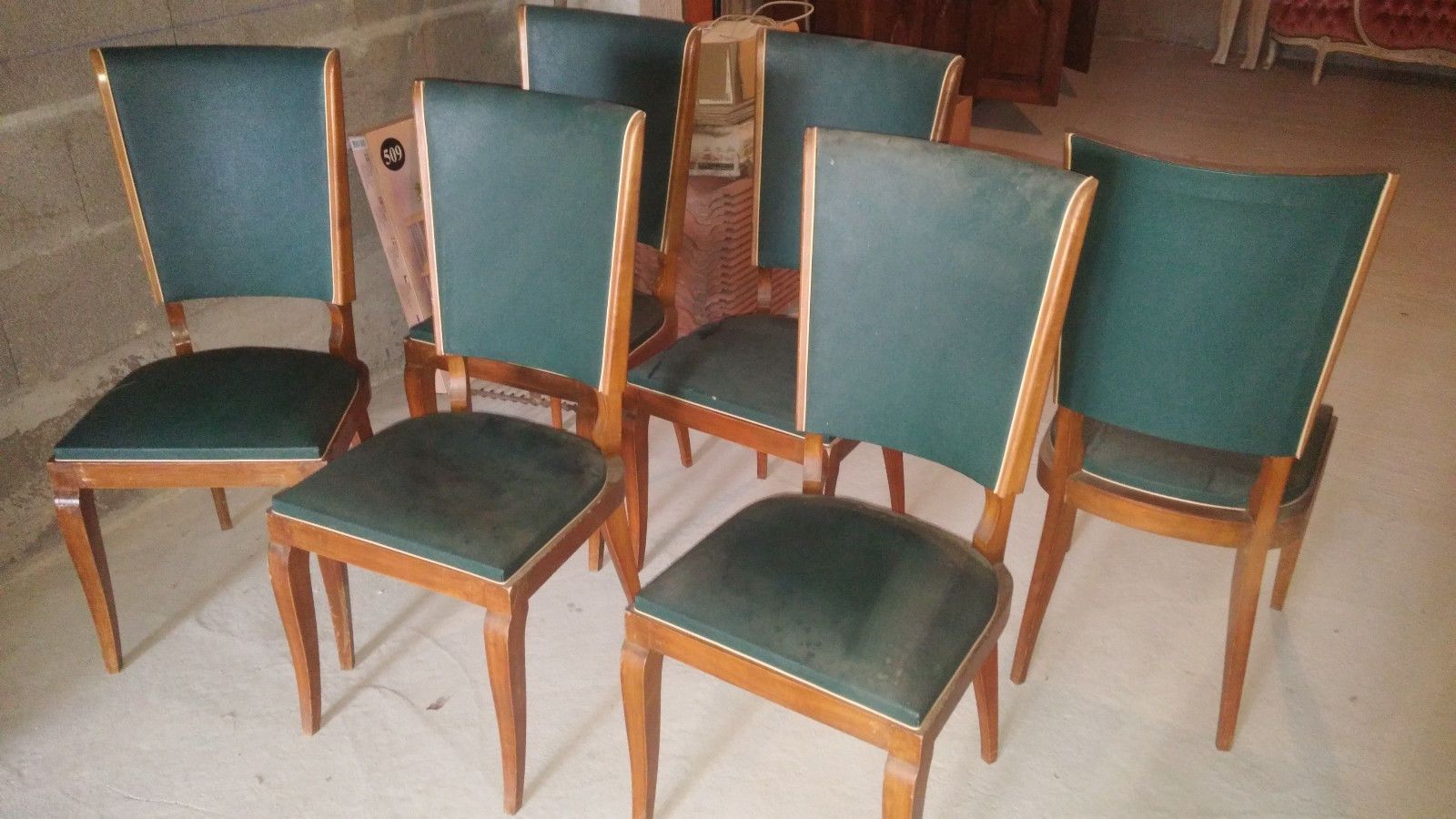 Chaises Vintage En Skaï Et Chrome(Lot De 2) • Eur 80,00 pour Chaise