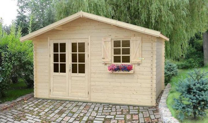 Chalet De Jardin En Sapin Naturel Massif – Pommier 10 M2 à Cabane 10M2 Chalet De Jardin En Sapin Naturel Massif – Pommier 10 M2 à Cabane 10M2