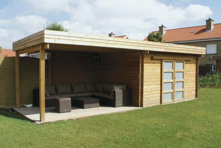 Chalet De Jardin Toit Plat – Abri De Jardin Et Balancoire Idée concernant Petit Abris De Jardin