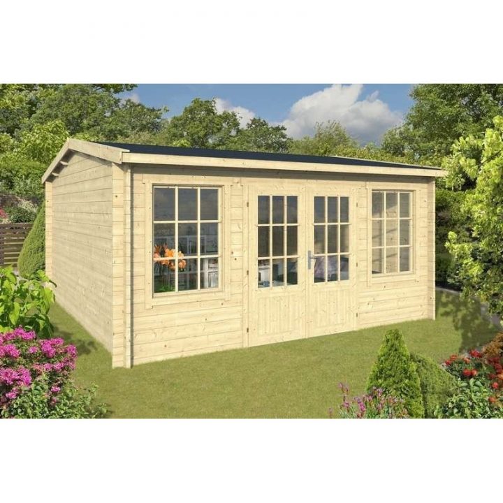 Chalet En Bois 20M2 450X450Cm Megane De Jardin Et Chalet avec Chalet En Bois 20M2