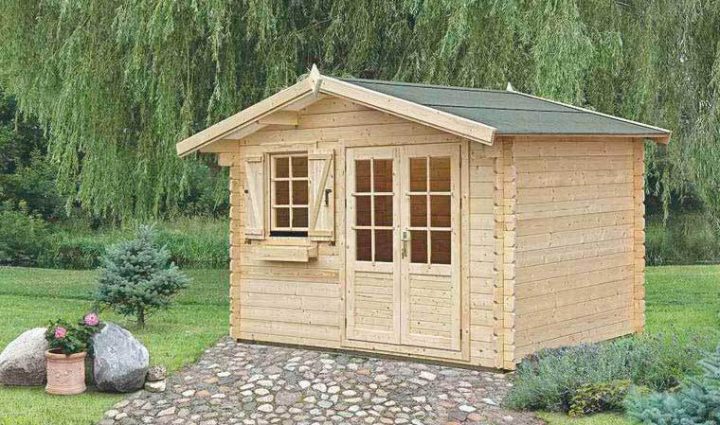 Chalet En Bois Brut D'Extrieur Emboiter concernant Petit Abris De Jardin