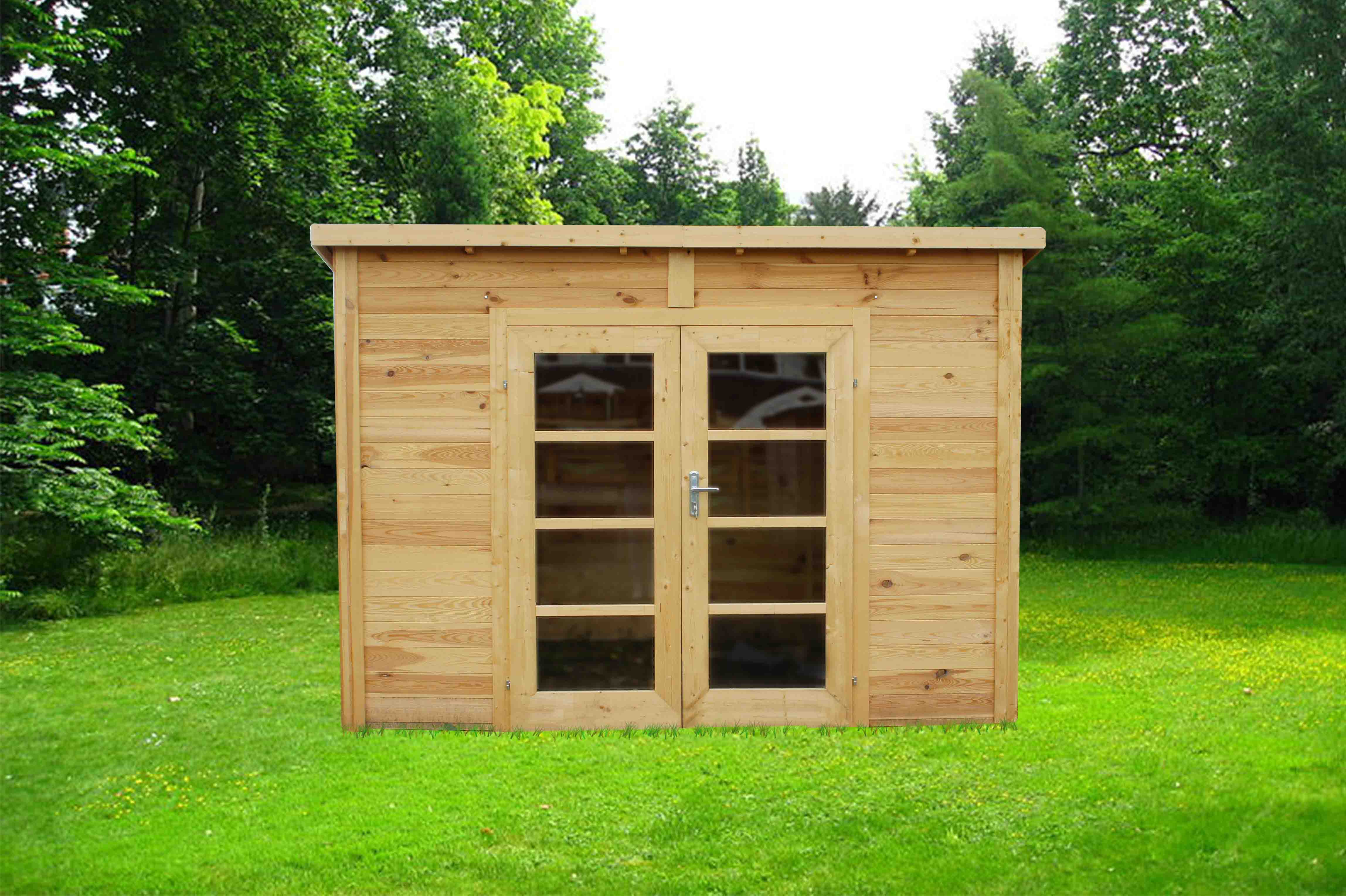 Chalet & Jardin Boutique : Abri En Bois Toit Plat Capanna® 6 M² encequiconcerne Abris De Jardin Toit Plat