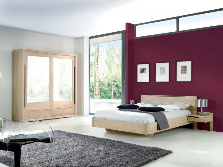 Chambre À Coucher Contemporaine Chêne Massif Lilou tout Chambre À Coucher But