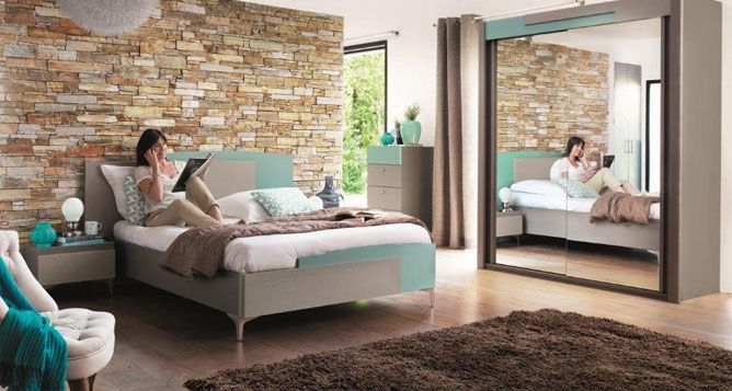 Chambre À Coucher Contemporaine Color | Chambre A Coucher à Meubles Monnier