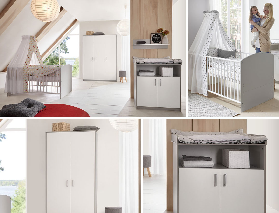 Chambre Bébé Sweet Grise • Meuble Tendance À Prix Mini serapportantà Chambre Complète Bébé Pas Cher