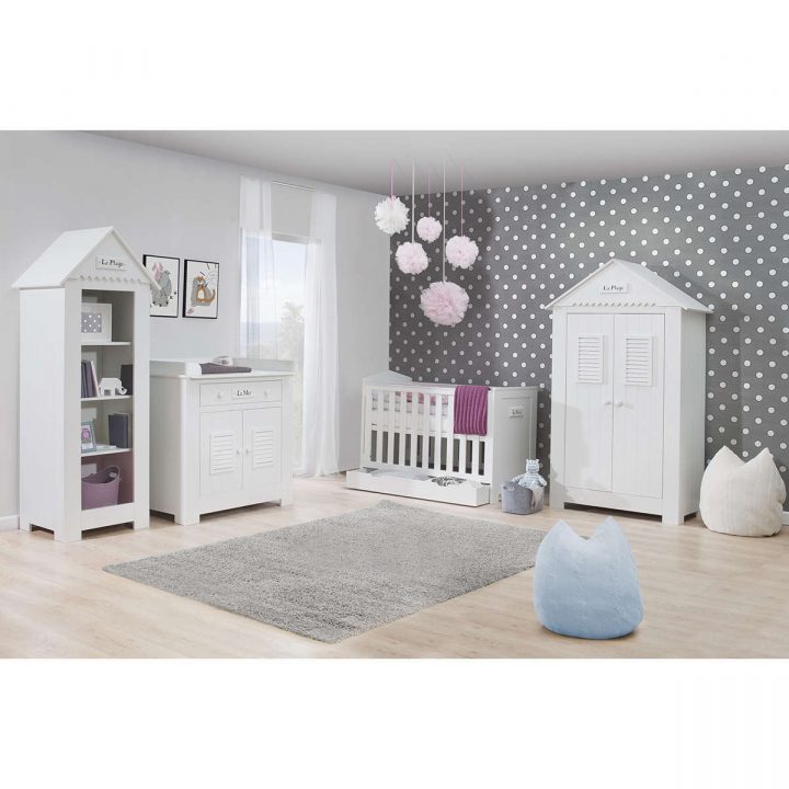 Chambre Complète Lit Bébé 60X120 – Commode À Langer tout Chambre Bébé But