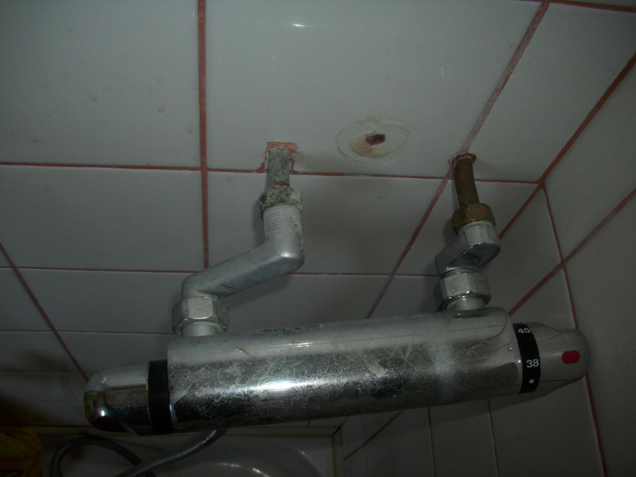 Changer Robinet De Douche (Entraxe 110) Par Mitigeur Avec serapportantà Entraxe Robinet Douche