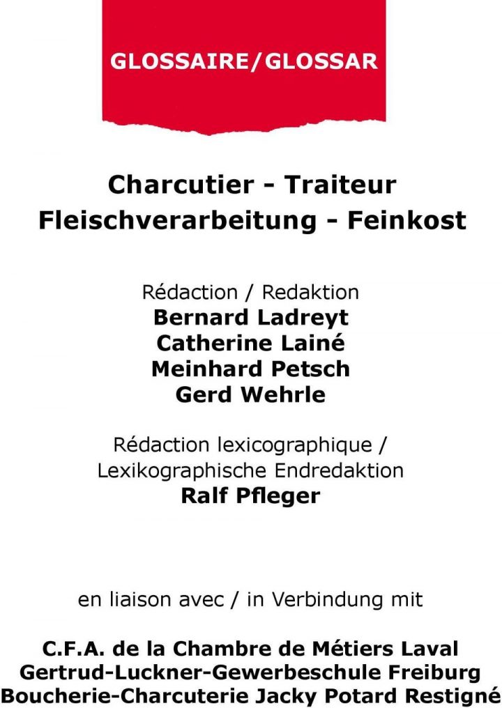 Charcutier – Traiteur Fleischverarbeitung – Feinkost – Pdf concernant Chambre Des Metiers Laval