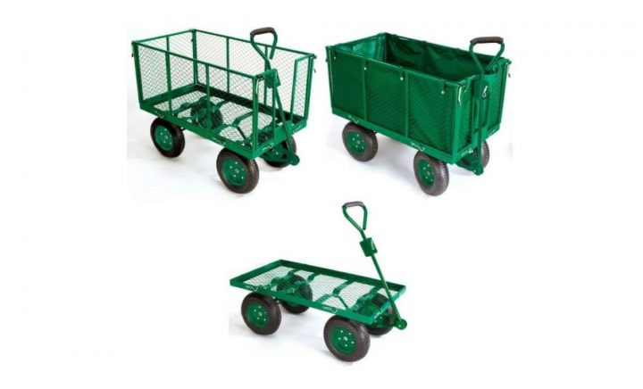 Chariot De Jardin Grillagé 4 Roues + Bâche À Chariot De destiné Chariot De Jardin 4 Roues