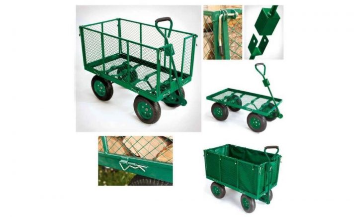 Chariot De Jardin Grillagé 4 Roues + Bâche – Achat/Vente encequiconcerne Chariot De Jardin 4 Roues