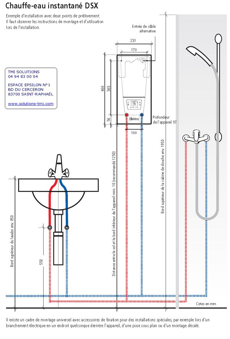 Chauffe Bain Instantané Électronique Dsx, Économisez L'eau à Chauffe Eau Instantané Pour Douche